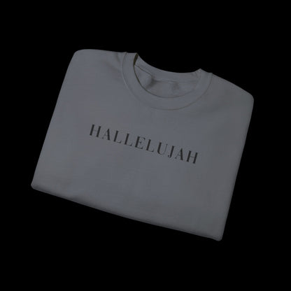Hallelujah Unisex Sweatshirt, Cozy Crewneck, Inspirational Gift, Everyday Wear, Church Apparel, Relaxed Style