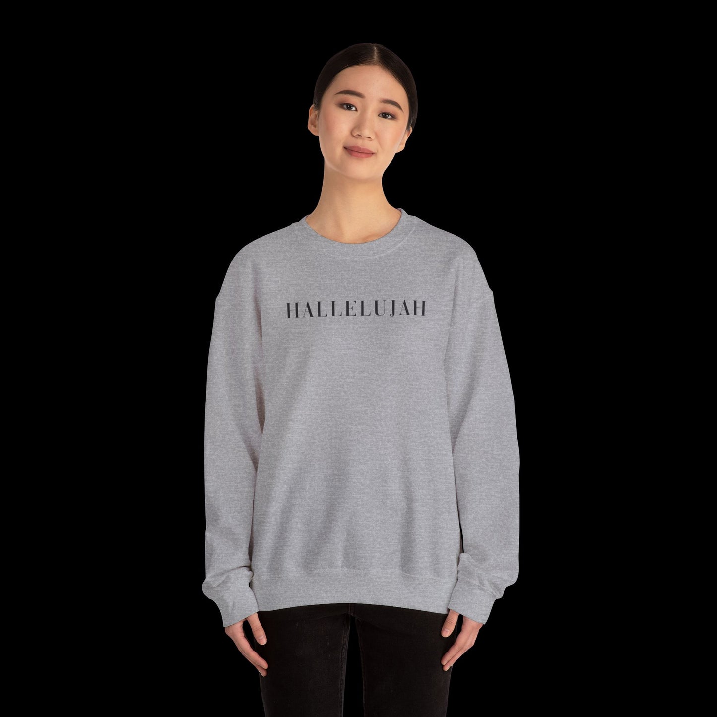Hallelujah Unisex Sweatshirt, Cozy Crewneck, Inspirational Gift, Everyday Wear, Church Apparel, Relaxed Style
