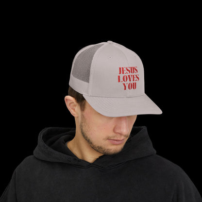 Jesus Loves You Snapback Trucker Cap