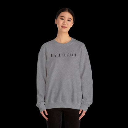 Hallelujah Unisex Sweatshirt, Cozy Crewneck, Inspirational Gift, Everyday Wear, Church Apparel, Relaxed Style