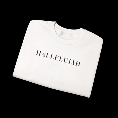 Hallelujah Unisex Sweatshirt, Cozy Crewneck, Inspirational Gift, Everyday Wear, Church Apparel, Relaxed Style