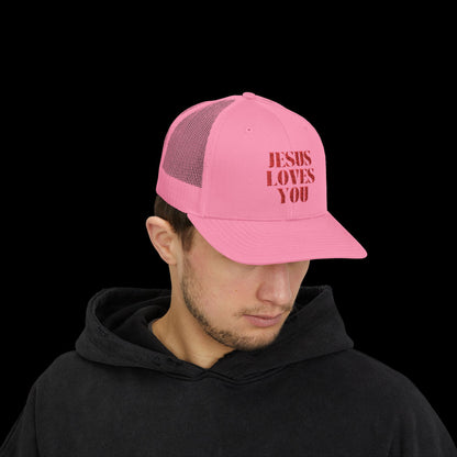 Jesus Loves You Snapback Trucker Cap