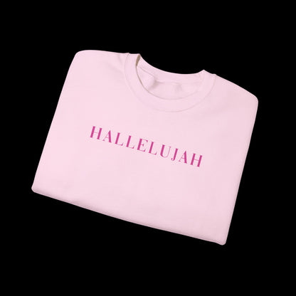 Hallelujah Unisex Sweatshirt, Cozy Crewneck, Inspirational Gift, Everyday Wear, Church Apparel, Relaxed Style