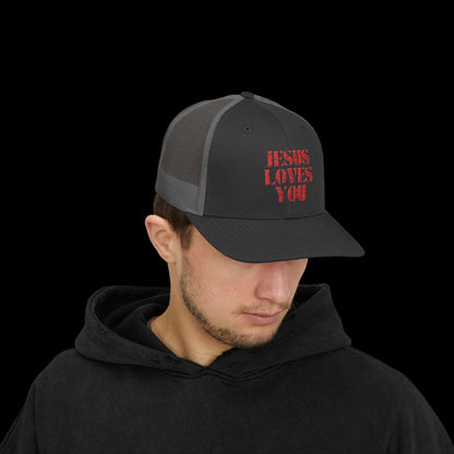 Jesus Loves You Snapback Trucker Cap