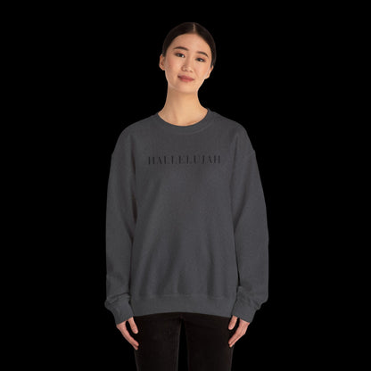 Hallelujah Unisex Sweatshirt, Cozy Crewneck, Inspirational Gift, Everyday Wear, Church Apparel, Relaxed Style