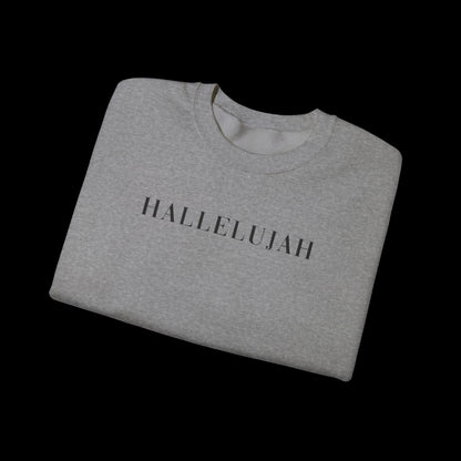 Hallelujah Unisex Sweatshirt, Cozy Crewneck, Inspirational Gift, Everyday Wear, Church Apparel, Relaxed Style