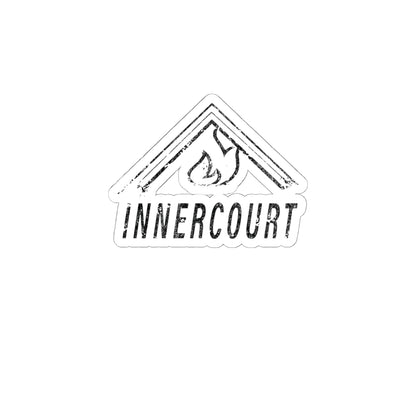 Inner Court Black Logo Stickers | Laptop Decals, Journal Embellishments, Fun Decor, Innercourt Design, Customizable Stickers
