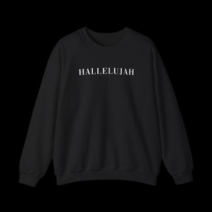 Hallelujah Unisex Sweatshirt, Cozy Crewneck, Inspirational Gift, Everyday Wear, Church Apparel, Relaxed Style