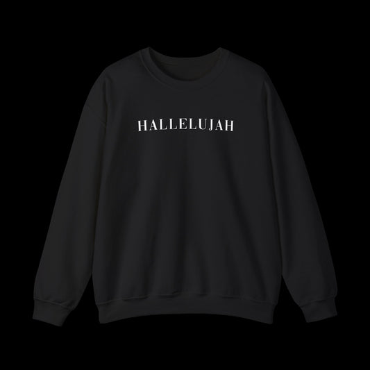 Hallelujah Unisex Sweatshirt, Cozy Crewneck, Inspirational Gift, Everyday Wear, Church Apparel, Relaxed Style