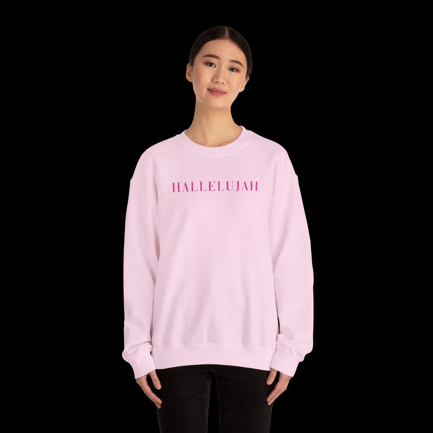 Hallelujah Unisex Sweatshirt, Cozy Crewneck, Inspirational Gift, Everyday Wear, Church Apparel, Relaxed Style