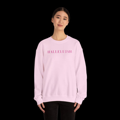 Hallelujah Unisex Sweatshirt, Cozy Crewneck, Inspirational Gift, Everyday Wear, Church Apparel, Relaxed Style