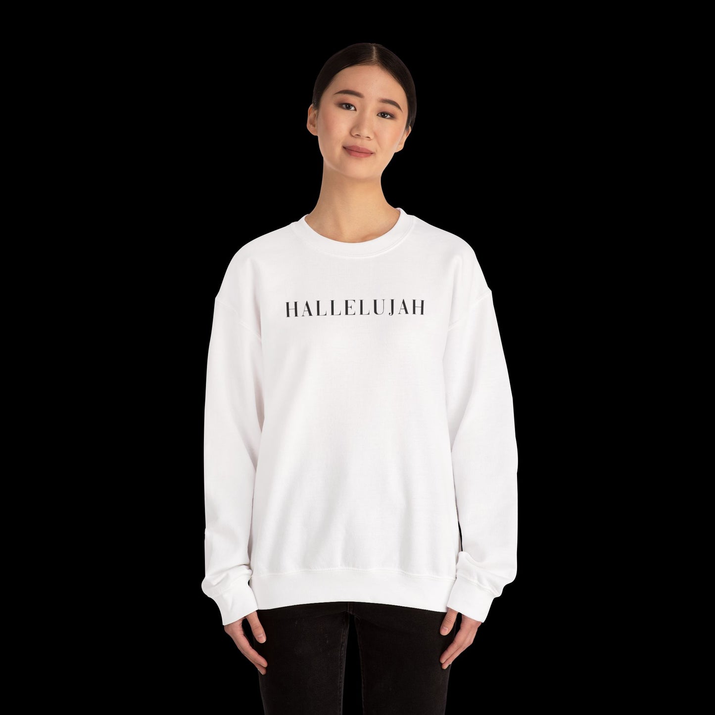 Hallelujah Unisex Sweatshirt, Cozy Crewneck, Inspirational Gift, Everyday Wear, Church Apparel, Relaxed Style