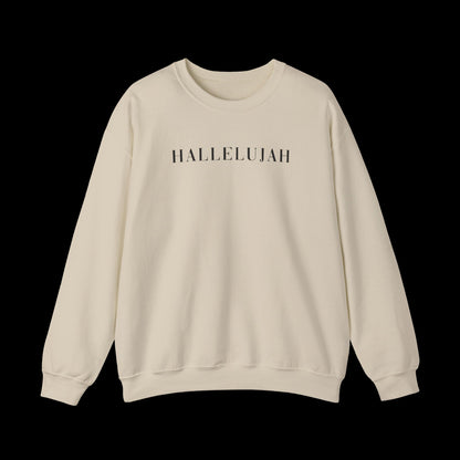 Hallelujah Unisex Sweatshirt, Cozy Crewneck, Inspirational Gift, Everyday Wear, Church Apparel, Relaxed Style