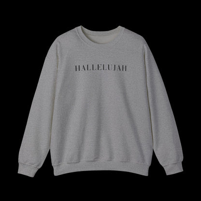 Hallelujah Unisex Sweatshirt, Cozy Crewneck, Inspirational Gift, Everyday Wear, Church Apparel, Relaxed Style