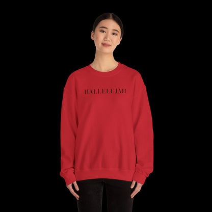 Hallelujah Unisex Sweatshirt, Cozy Crewneck, Inspirational Gift, Everyday Wear, Church Apparel, Relaxed Style