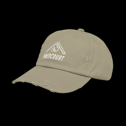 Unisex Distressed Cap with 'INNERCOURT' Design