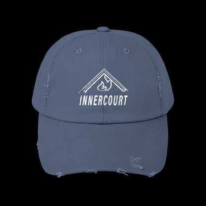 Unisex Distressed Cap with 'INNERCOURT' Design