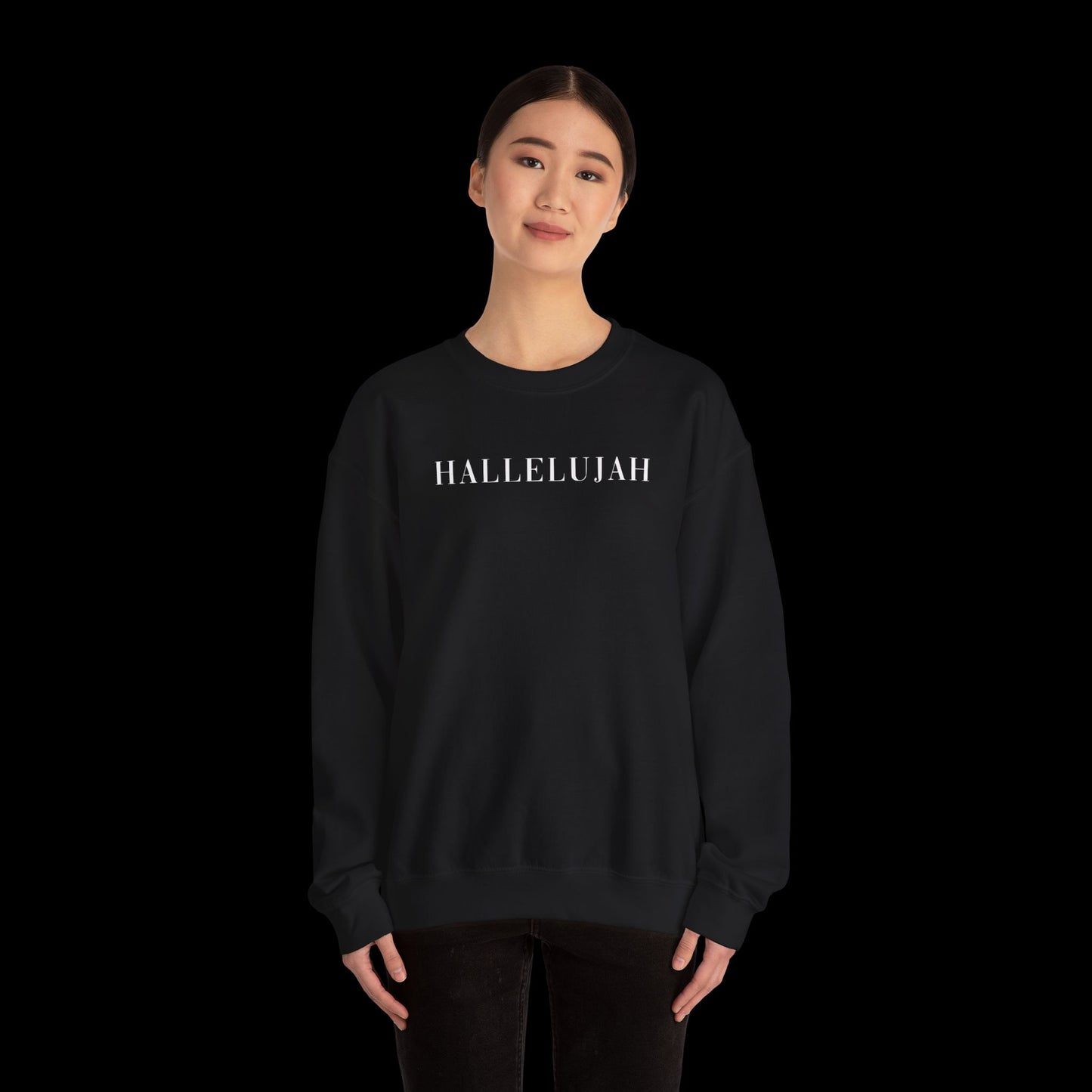 Hallelujah Unisex Sweatshirt, Cozy Crewneck, Inspirational Gift, Everyday Wear, Church Apparel, Relaxed Style