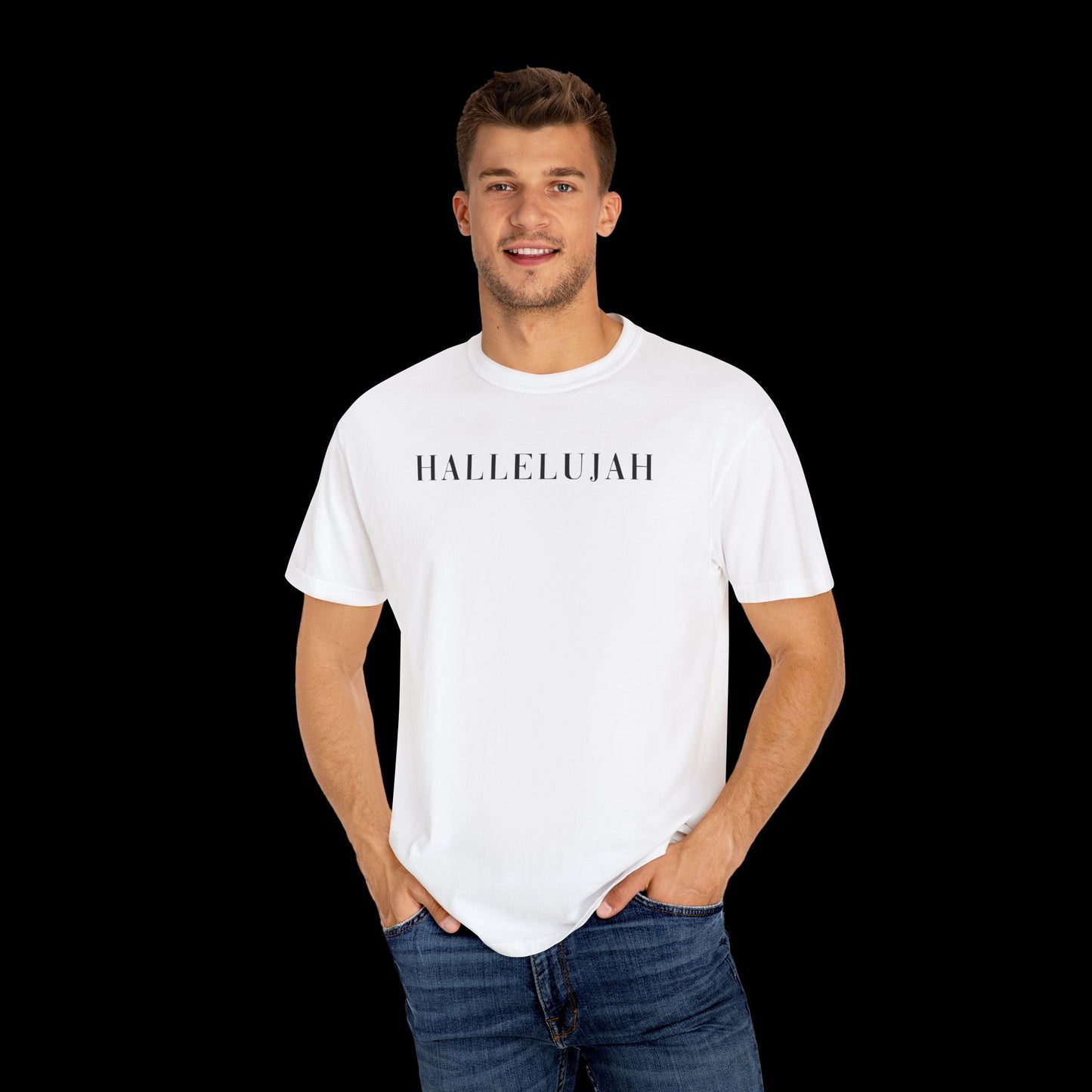 Hallelujah Graphic T-Shirt | Unisex Vintage Tee for Faith & Adventure | Perfect for Casual Wear, Gifts, Church Events, or Summer Outings