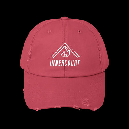 Unisex Distressed Cap with 'INNERCOURT' Design