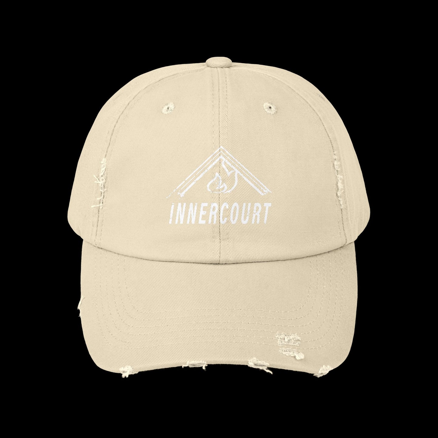Unisex Distressed Cap with 'INNERCOURT' Design