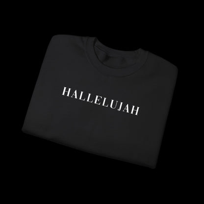 Hallelujah Unisex Sweatshirt, Cozy Crewneck, Inspirational Gift, Everyday Wear, Church Apparel, Relaxed Style