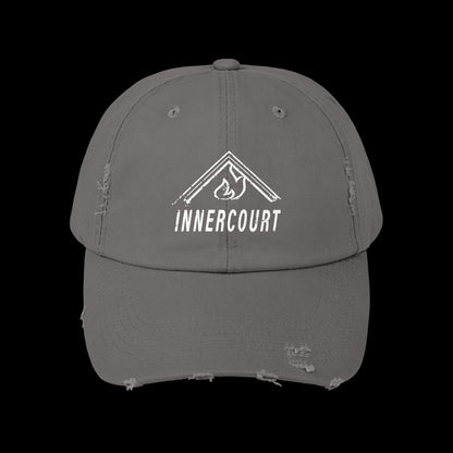 Unisex Distressed Cap with 'INNERCOURT' Design