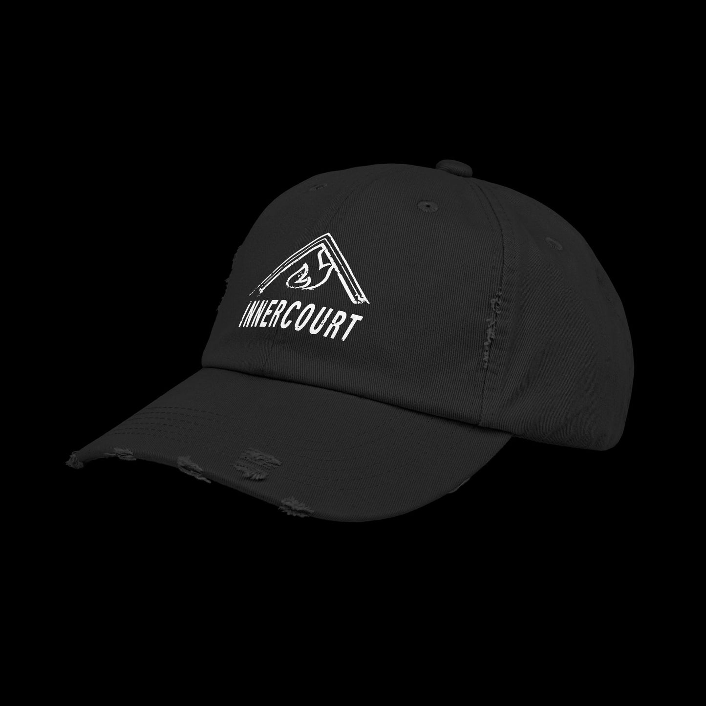 Unisex Distressed Cap with 'INNERCOURT' Design