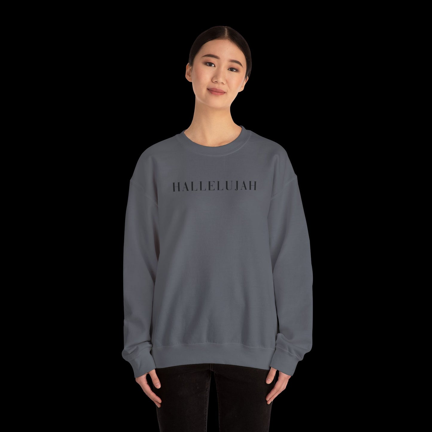 Hallelujah Unisex Sweatshirt, Cozy Crewneck, Inspirational Gift, Everyday Wear, Church Apparel, Relaxed Style