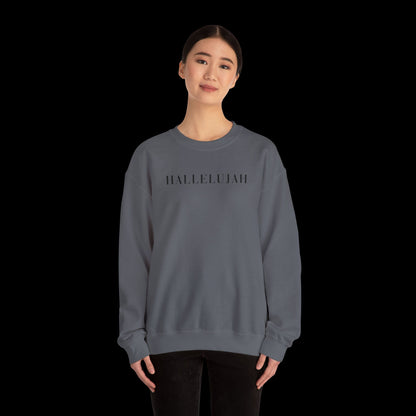 Hallelujah Unisex Sweatshirt, Cozy Crewneck, Inspirational Gift, Everyday Wear, Church Apparel, Relaxed Style