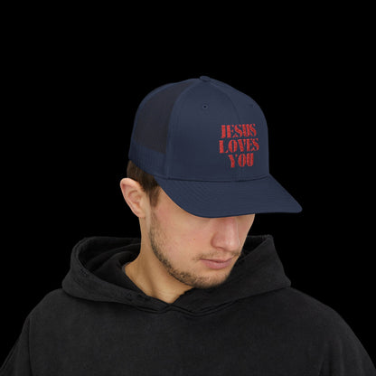 Jesus Loves You Snapback Trucker Cap