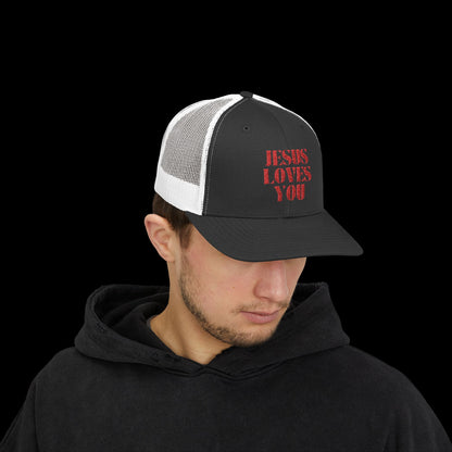 Jesus Loves You Snapback Trucker Cap