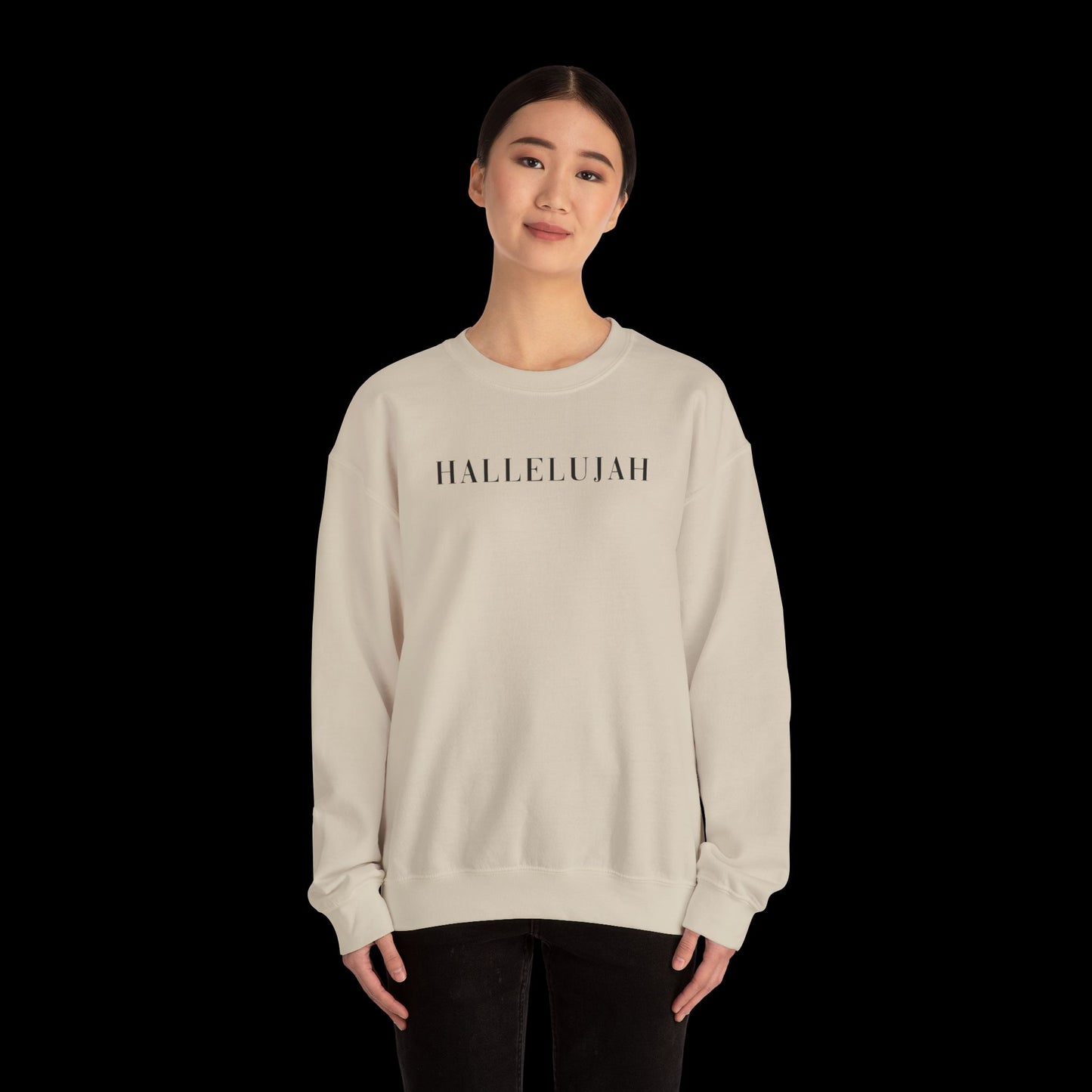 Hallelujah Unisex Sweatshirt, Cozy Crewneck, Inspirational Gift, Everyday Wear, Church Apparel, Relaxed Style